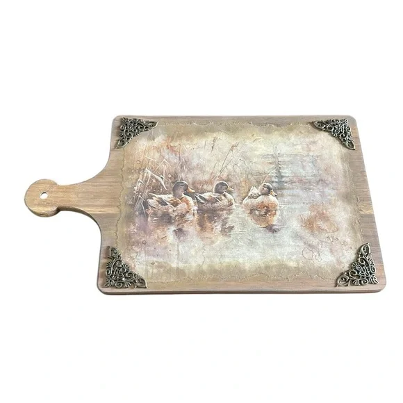 Handcrafted Decorative Cutting Board with Duck Design - Picture 1 of 5
